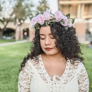 Light pink and pearl flower crown
